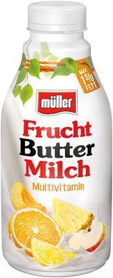 Müller Fruchtbuttermilch 500 ml Multi, Erdbeere, Pfirsich