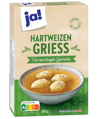 Ja! Hartweizen Grieß 500g