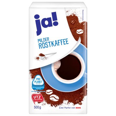 Ja! Kaffee mild 500g gemahlen